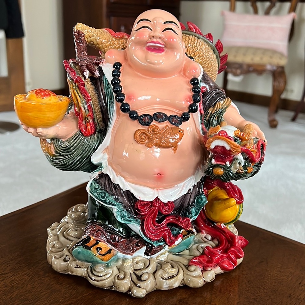 Buddha Laughing Colorful Dragon Fish